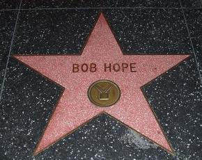 Bob Hope's star in the Hollywood Walk of Fame in Hollywood, Los Angeles, California