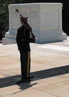 Tomb of the Unknown Soldier at Arlington National Cemetery in Arlington, Virginia