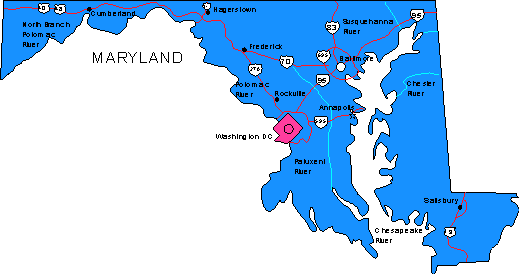 map of maryland towns. Map of Maryland Related Links: