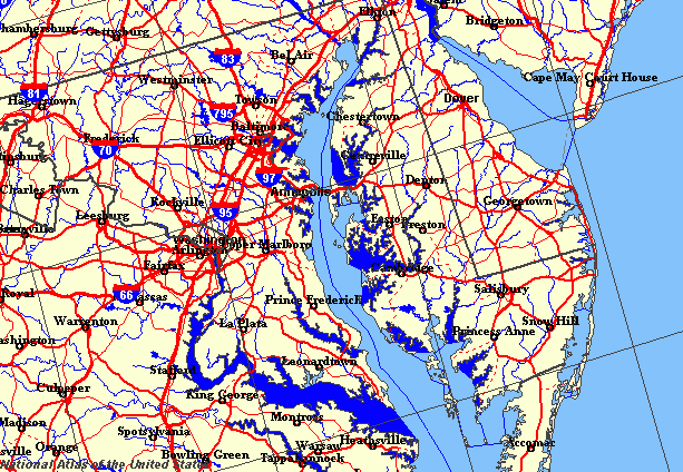 map of maryland towns. Map of Maryland
