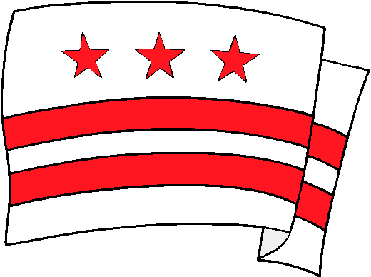Washington D.C. Flag - pictures and information about the flag of Washington D.C.