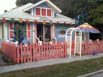 Restored home (used a gallery) in the Village of the Arts, Bradenton, Florida